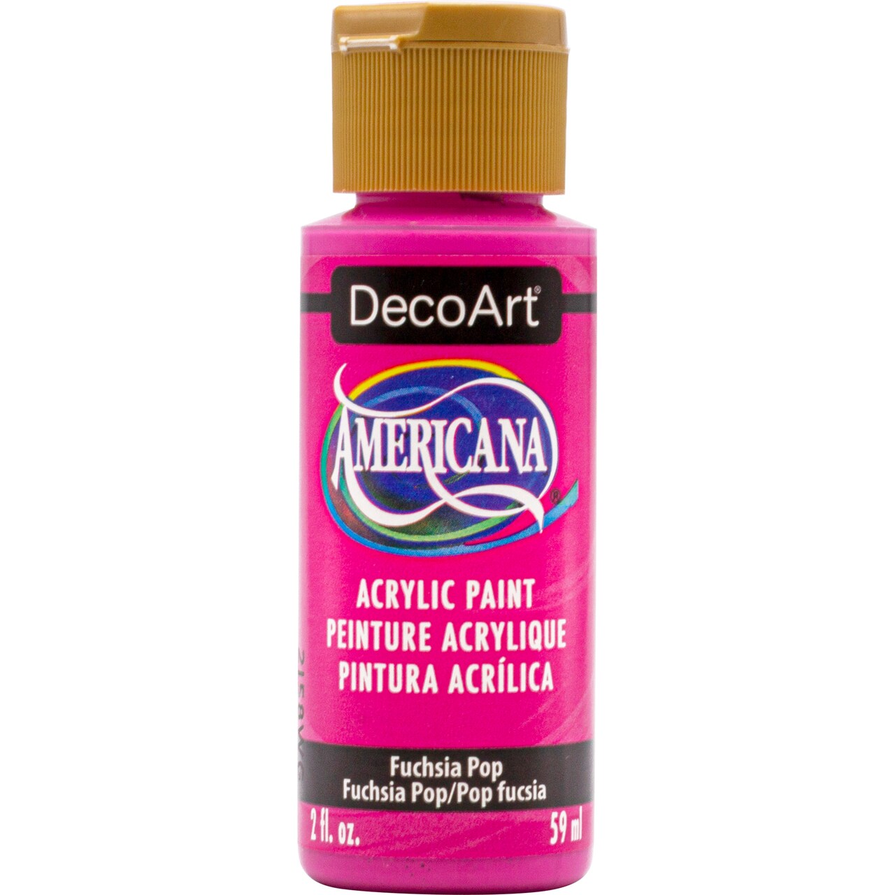 DecoArt Americana Acrylic Color, 2 oz. Bottle, Fuchsia Pop